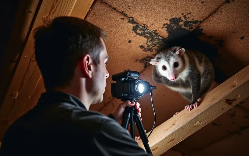 Possum damage in roof cavity